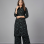 Women's Rayon Floral Printed Cord Set | Mandarin Collar Kurti with Palazzo Pants | Lightweight Breathable Indian Ethnic Co-ord Set for Women | Festive & Casual Wear | Black & Lavender Combo Available